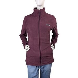 Columbia Full-Zip Fleece Jacket | Burgundy/Plum | Outdoorsy | Size Large